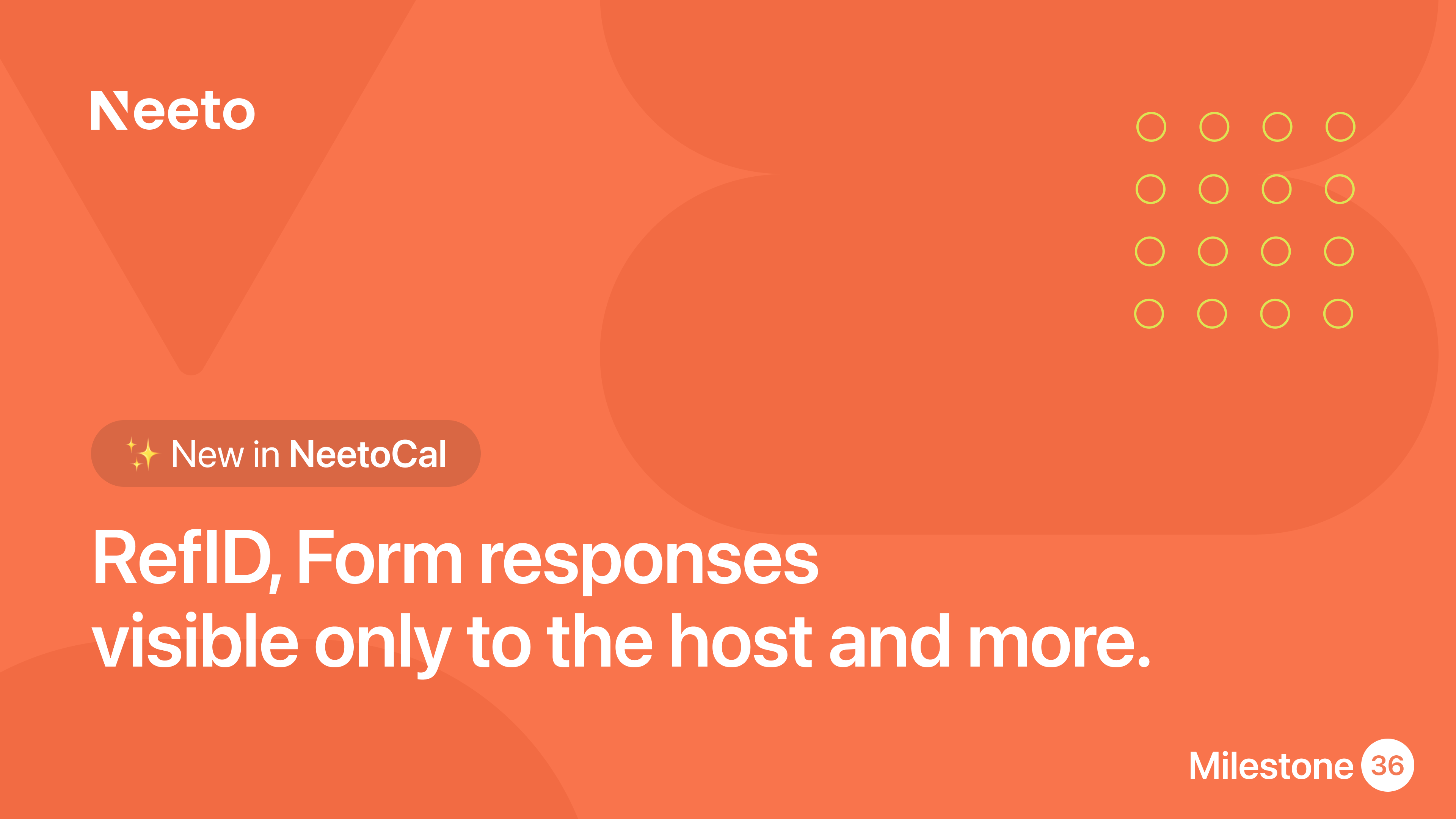 Milestone M36 - RefID, change meeting location and more